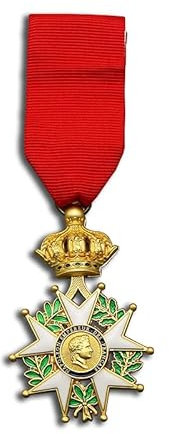ZoTuoART Empereur Napoléon de France Légion d'honneur – HONNEUR ET PATRIE – Médaille du régiment chevalier senior – Broche unique fantaisie, Fer