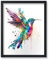 Poster Master Kolibri-Poster – Neon-Kolibri-Druck – Aquarellkunst – buntes Geschenk für ihn, sie, Vogelbeobachter, Tierliebhaber – lebendige Dekoration für Wohnzimmer, Schlafzimmer, 20,3 x 25,4 cm,