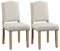 Yaheetech 2er Set Esszimmerstühle Stühle gepolstert, Modern Küchenstuhl bequemer Polsterstuhl, belastbar bis 136 kg, fürs Esszimmer/Küche/Wohnzimmer, beige