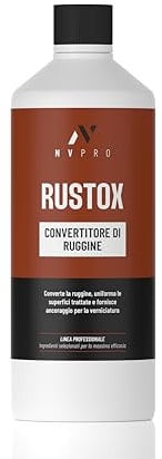 NVPRO RUSTOX CONVERTITORE DI RUGGINE PROFESSIONALE, Converte La Ruggine, Uniforma Le Superfici Trattate E Favorisce Ancoraggio Per La Verniciatura LT. 1