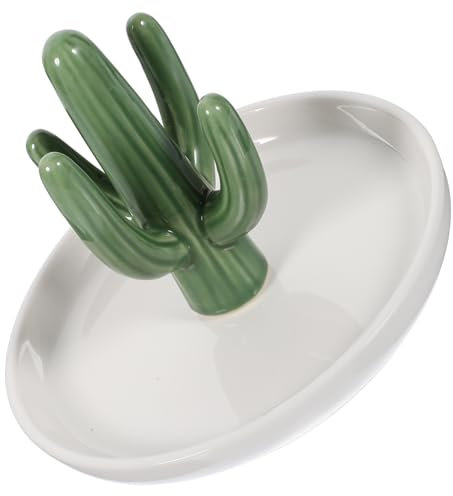 Cactus Plat porte-bague pour les bijoux, Plateau à bijoux succulente en céramique Affichage de l'organisateur pour Décoration de maison et anniversaire Mariage Copains, Petite amie