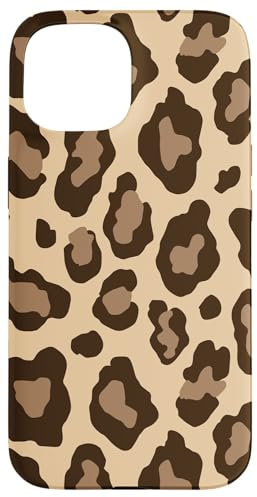 Hülle für iPhone 15 Leo Print Design Beige Braun Raubtier