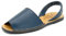 Avarca Avarcas Sandalen Damen Menorquinische Sandalen Menorca Echtleder Sommer Schuhe flach Leder dunkel blau navy 42