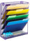 EASEPRES 6 Tier Purple Wall Mounted File A4 Paper Holder Organiser Vertical Wall Hanging Mesh Magazine Maill Storage Rack for School Office Home