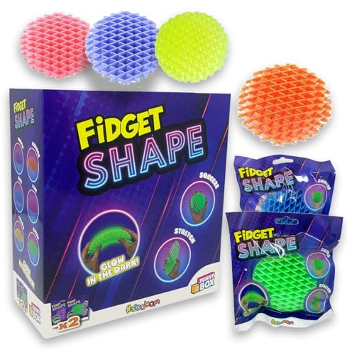 #sbabam FUNNY BOX Fidget Shape, Juegos para Niños de Quiosco, 2 uds. Fidget Toys Juguetes antiestrés para niños, brillan en la oscuridad y cambian de forma – Regalo para niña y niño, gadget cumpleaños
