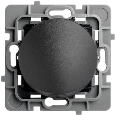 DEBFLEX - Casual Evo - Sortie de Câble - Pour Dissimuler les Câblages des Fours et Radiateurs - Personnalisable - ABS - Installation Encastrée - Noire - 74 x 74 x 36 mm