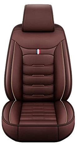LICOME Auto Sitzbezüge Sets für Alfa Romeo 147 156 159 166 Giulia Romeo Giulietta Mito Stelvio, 5-Sitze Autositzbezüge Leder Allwetter Sitzschoner Wasserdichter Sitzauflage,E Coffee
