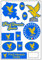 Daged Friaul Venetien Italien Aufkleber Karte Stickerbogen - Reiseaufkleber PKW Auto Motorrad Biker Flagge Fahne Deko AK