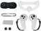 Funda 6 en 1 para Pico4 Ultra Reemplazo, funda de silicona con agarre, cubierta facial + cubierta de lente + almohadilla antifugas + funda VR Shell VR Set de accesorios (blanco)