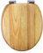 Fanmitrk Toilettendeckel aus Massivholz, Holz WC Sitz, Toilettensitz mit Absenkautomatik, Klobrille Einfache Montage und Einfach zu Reinigen