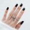 Black Nail Polish, Quick Dry Gel Nail Varnish, Long Lasting Water-Based Formula, DIY Manicure Nail Polish for Women, High Gloss Nail Lacquer with Easy Peel-Off Removal, Nail Lacquer in Stylish Colors