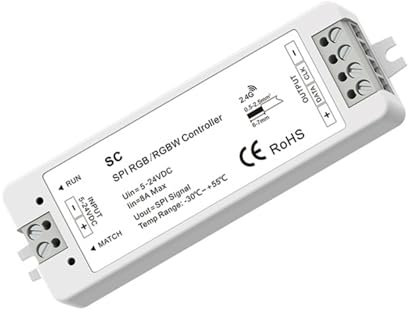 B·LED BARCELONA LED RGB/RGBW SPI Controller für intelligente IC-LED-Streifen, 5-24 V, RF 2,4 GHz