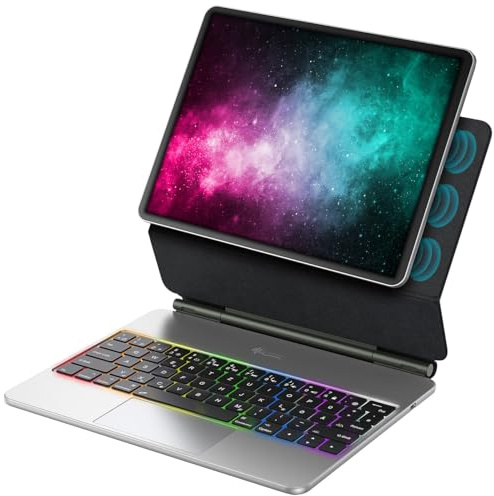 GeneralKeys Tastatur mit Touchpad: Magnetische Tastatur-Hülle für 11-iPad 2024, QWERTZ,346 Std. Laufzeit (mit Touchpad, Bluetooth, Keyboard, Maus)