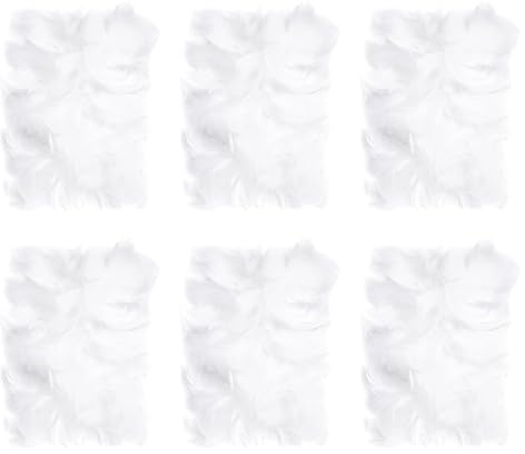 Netuno 900 Stück Deko Federn Weiß WHITE 60g Flaumfedern farbige Schmuckfedern Vogelfedern Bastelfedern Natur für DIY Basteln Dekoration Ostern Weihnachten Dekofigur