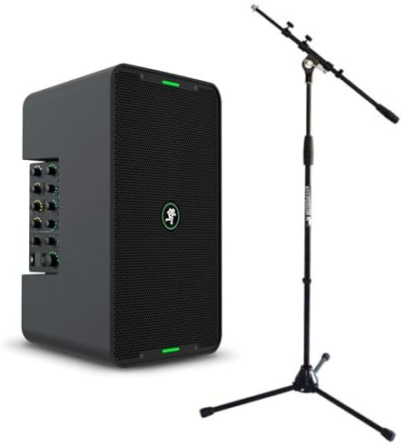Mackie Showbox Akkubetriebene All-in-One-Anlage Lautsprechersystem inklusive herausnehmbarem Mixer mit keepdrum Mikrofonstativ