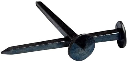 Unghie da appendere, lunghezza 50 mm, set da 10 pezzi, chiodi forgiati, chiodi decorativi forgiati, effetto anticato, superficie blu-nera