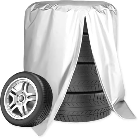 Auto Reifentasche, Wasser- Und Staubdicht Auto Reifentasche, Saisonal Reifenschutzhülle für 4 Reifen, Universale Reifenabdeckung 73 X 110 cm für Die Lagerung von Autoreifen Im Innen- und Außenbereich