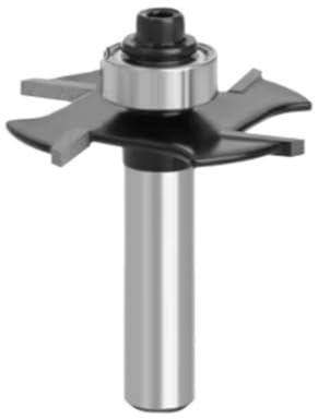 1pc 8mm Shank Four Blades T-Sloting Biscuit Joint Slot Cutter Jointing Slotting Router Bit Height Milling Woodworking(8X36.7X6mm)