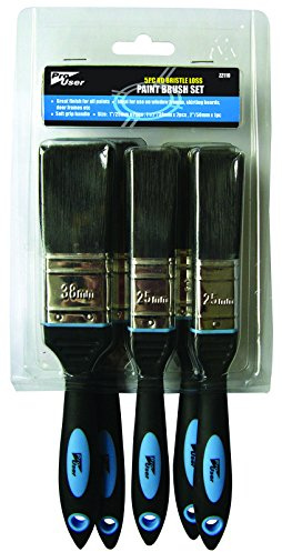 pro user PRO-ZZ110 No Bristle Loss Paint Brush Set - Black (5-Piece)