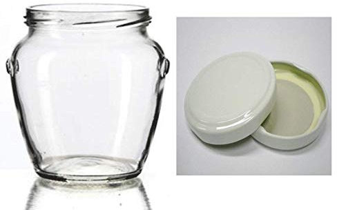 Avir 24 Barattoli in Vetro Orcio per marmellate e Confetti 106 ml con Tappo