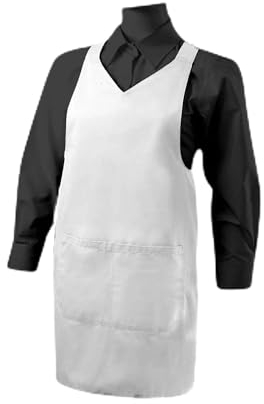 Misemiya Apron 8601 Delantal de Chef, Blanco (Blanco 2), One Size (Tamaño del Fabricante: 85Mm70Mm) para Mujer