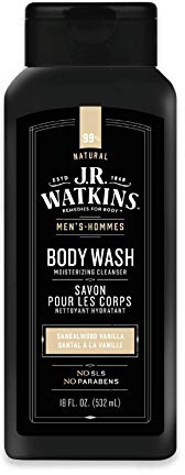 Men's Body Wash, Sandalwood Vanilla, 18 fl oz (532 ml), J R Watkins