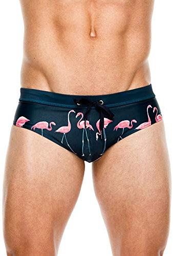 Baotung Maillot de bain court pour homme - Coupe ajustée, rose, L taille courte