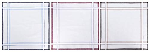 Tobeni Herren Stofftaschentücher Set Baumwolle waschbar Design 28 40x40 cm