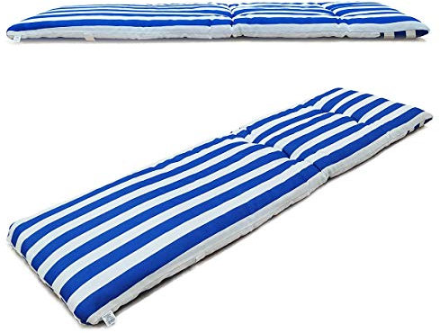 VIGIVISION Coussin de chaise longue. Matelas pour chaise longue dimensions 180 x 55 x 8 cm. Bleu.