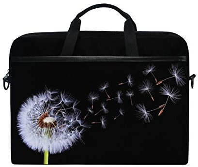HaJie Laptoptasche Pusteblume Blumenmuster Computer Hülle 14-14,5 Zoll Schutztasche Reise Aktentasche mit Schultergurt für Männer Frauen Jungen Mädchen