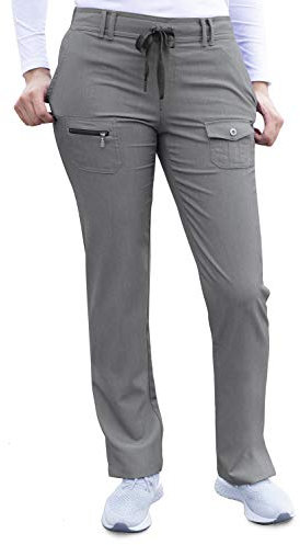Adar Pro heidekraut Damen Kittel - Medizinische Skinny Yoga Hose - P4100H - Heather Grey - 3X