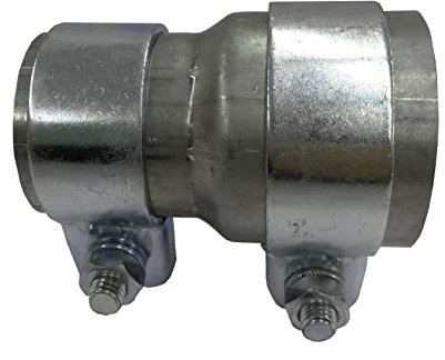 RRohr Reducer Exhaust Adapter Including 2 Mounting Clamps Broadband Clamp Reducing Connector Pipe Reducer Pipe Connector (Diameter 65 mm to Diameter 75 mm)
