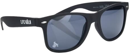 1. FC Köln Sonnenbrille UV400 Brille schwarz Fanbrille - Plus Lesezeichen I love Köln