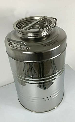 BELVIVERE Conteneur à bidon pour huile 10 l acier inoxydable 18/10 avec robinet