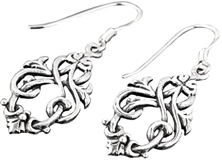 WINDALF Celtic-Irish Damen Ohrringe MANJA 4.1 cm Keltischesr Schutz-Knoten der Unendlichkeit 925 Sterlingsilber