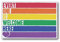 RONGSHI LGBT Poster Regenbogenflagge Happy Pride Month Inclusion Zitate Everyone Is Welcome Here Leinwandposter Wandkunstdruck Hängende Fotodekoration Home Poster Kunstwerke 50 x 75 cm