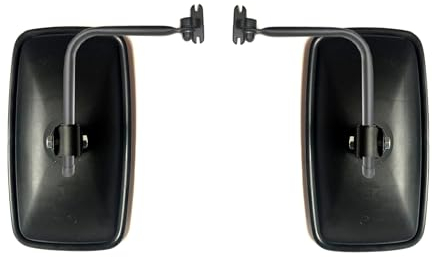 MelTruck® Lot de 2 rétroviseurs extérieurs 285 x 150 mm pour pelleteuse, tracteur, camion avec support de rétroviseur Ø 18 mm