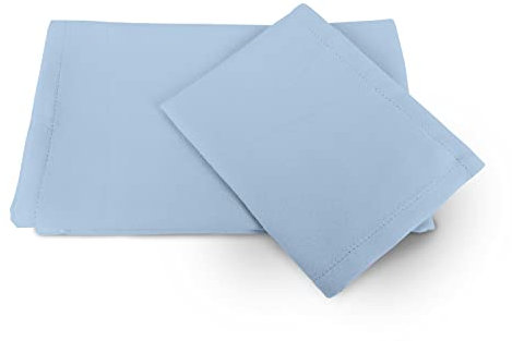 Banzaii Set Asciugamano 95 x 55 cm + Telo Ospite 35 x 55 cm in Microfibra Assorbenti, Leggeri, Compatti ad Asciugatura Rapida Ideali per Piscina, Spiaggia, Palestra, Viaggi, Azzurro