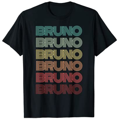 Vorname BRUNO Spanischer Junge Retro Geburtstag Namensschild T-Shirt