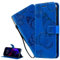LEMAXELERS Nokia 7.1 Hülle,Nokia 7.1 Handyhülle Schmetterling Prägung Mädchen Flip Case PU Leder Cover Magnet Schutzhülle Tasche Ständer Handytasche für Nokia 7.1,KT Die Blue