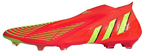 Adidas Predator Edge+ Firm Ground Soccer Cleats, Solar Red/Team Solar Green/Core Blac, 11