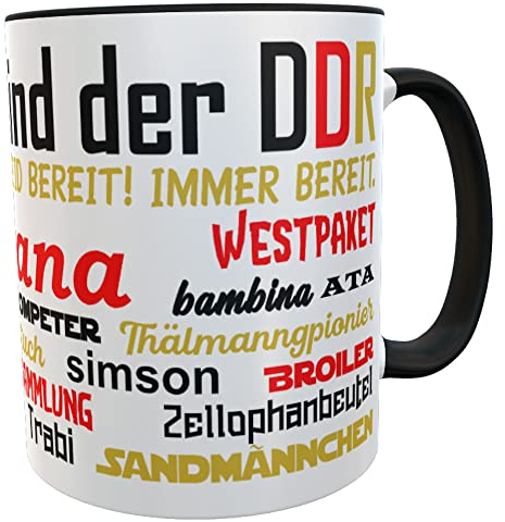 Personalisierte OSSI-Namens-Tasse Ich bin ein Kind der DDR Geschenk für Ostalgie-Fans mit Wunschname