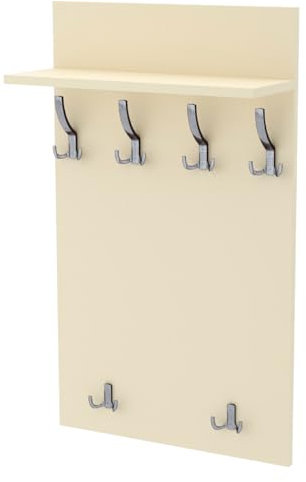 AKKE Garderobenpaneel Wandgarderobe Mit Ablage Wandpaneel Garderobe PVC Maxi Caravaggio 100cm x 60 cm