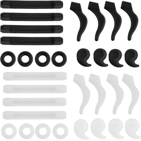16 Paia Ferma Occhiali in Silicone Antiscivolo, Supporto Antiscivolo per Occhiali, Gancio per Orecchie per Occhiali, Manicotto per Punte per Occhiali da Vista