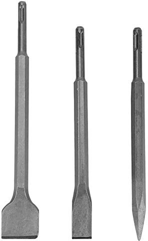 Concrete Chisel, Bolster Chisel, 3pcs Point and Flat Concrete Chisels Hammer Chisel Bit Set Cold Chisel Set Wood Chisel Sets for Electric Demolition Jack Hammer Concrete Breaker
