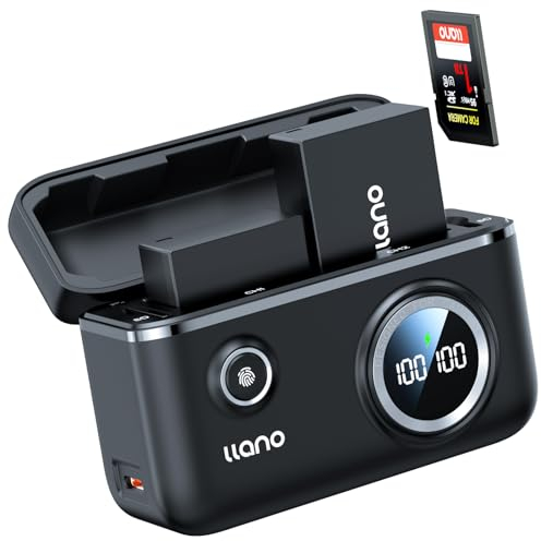 llano Ensemble Chargeur Rapide Double NP-W126/W126S 18W, Compatible pour FUJIFILM X100V/X100F/X100VI/X-T200/X-E3/X-Pro3/X-A7/X-S10/X-T2/X-T3/X-E4/X-T30, 2 Batteries de 1140mAh