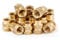 LEPEVNEY 60Pcs M6 Knurled Threaded Insert Nuts - 10mm Length, 8mm OD - Brass Female Heat Set Inserts for 3D Printing and Heat Set Embedment