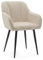 NEW HOME Glamour Stuhl LAGO gespolsterter Esszimmerstuhl Wohnzimmerstuhl mit Steppung - Moderne Samt Boucle Möbel (Boucle Ecru)