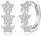 Deyanse Creolen Silber 925 Klein, Sterling Silber Stern Ohrringe Mit Zirkonia, Hypoallergene Kreolen für Damen, Schlafen Knorpel Ohrschmuck, Geschenke für Mutter Freundin