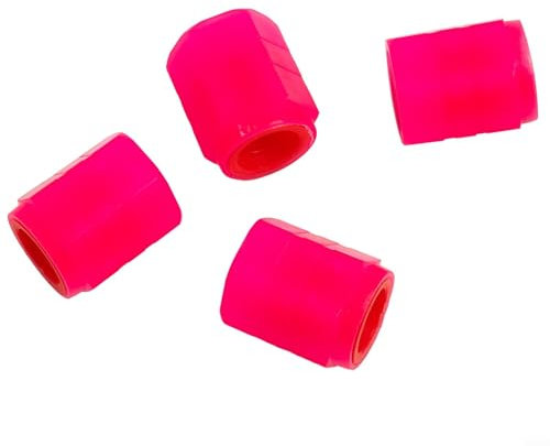 Ventilkappen für Autoreifen, fluoreszierend, Pink, 4 Stück, staubabweisend